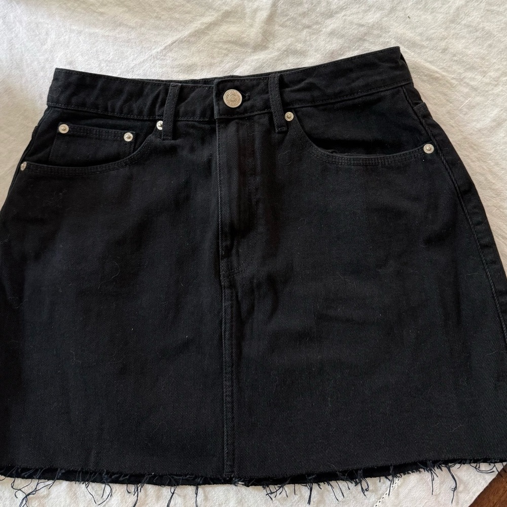 Black Denim Skirt